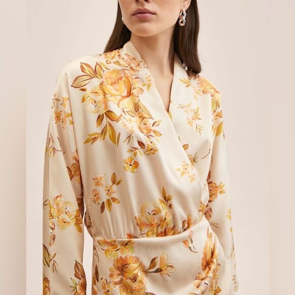 Mango Modest Ramadan Collection Floral Print Dress New - Picture 7 of 9